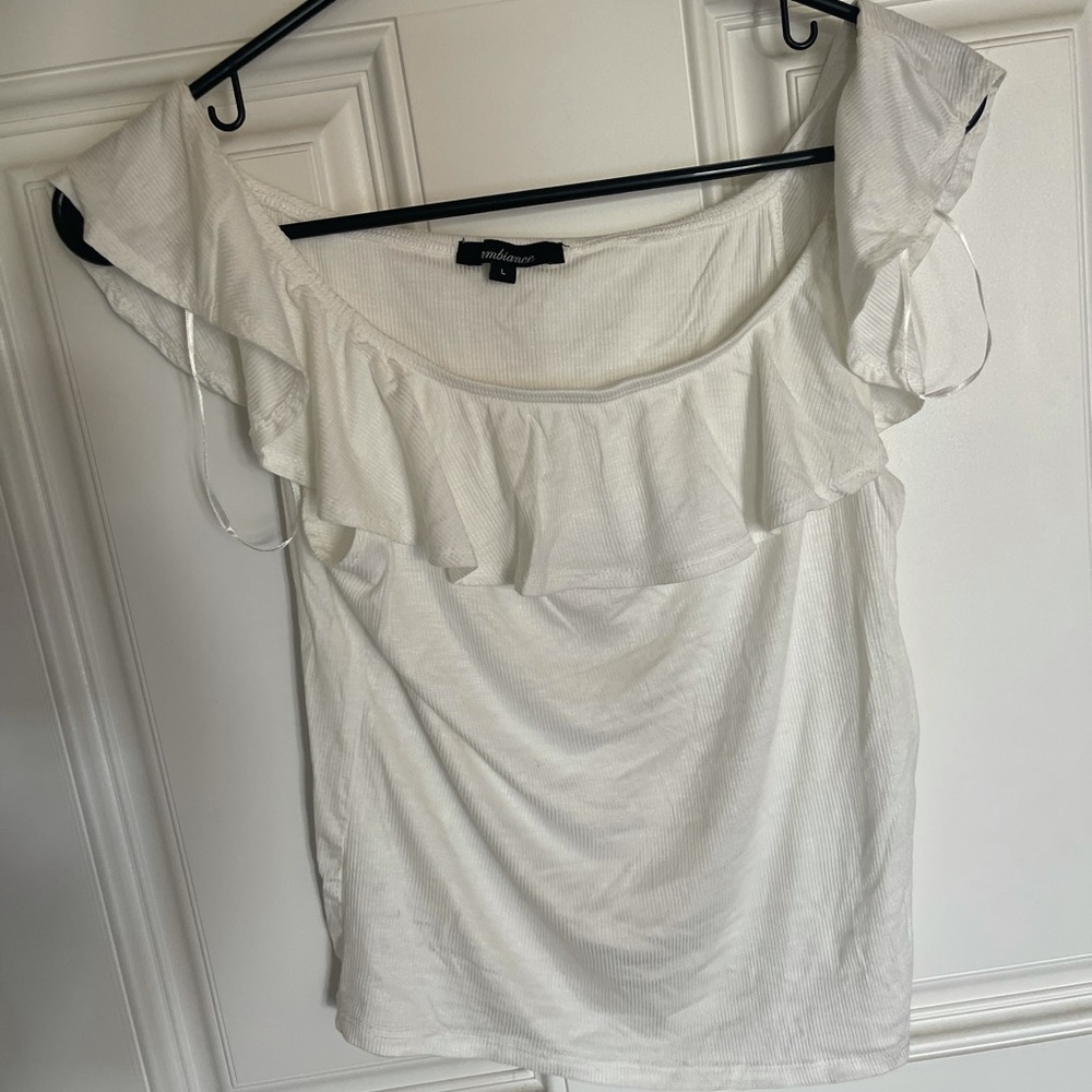 White of the shoulder shirt